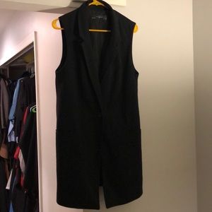 Limited size L black long vest